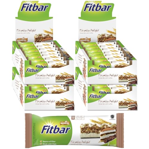 1本100kcal コレステロールゼロ トランス脂肪酸ゼロ HALAL認証お菓子 Fitbarダイエットシリアルバー (48本入, ティラミス味)