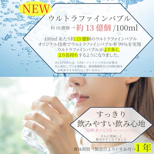 NOW U 高濃度ウルトラファインバブル水 500ml×24本/1箱 ミネラルウォーター 酸素水 水_4