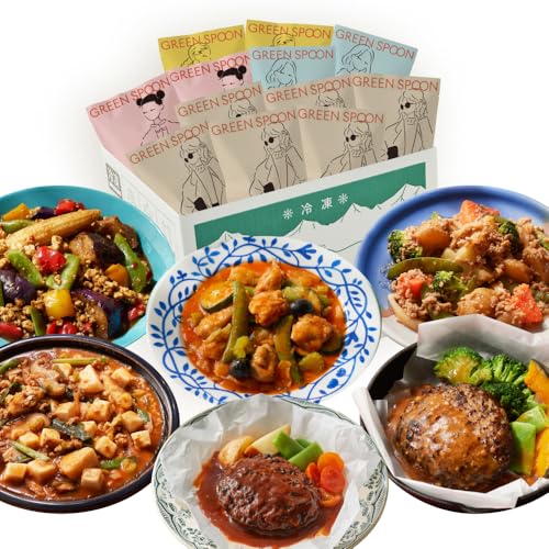 グリーンスプーン おかず 厳選 6種 12食 お惣菜 低糖質 たんぱく質 1食分の野菜 ダイエット 冷凍弁当 冷凍食品 レンジで5分 ヘルシー GREENSPOON メインディッシュ