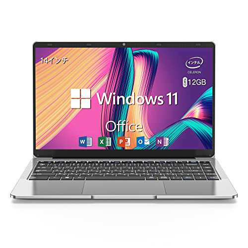 パソコン ノート office付き Dobios Windows11 薄型ノート PC 高性能CPU N3350 2.4GHz 14インチ フルHD液晶 ネットパソコン 日本語キーボ