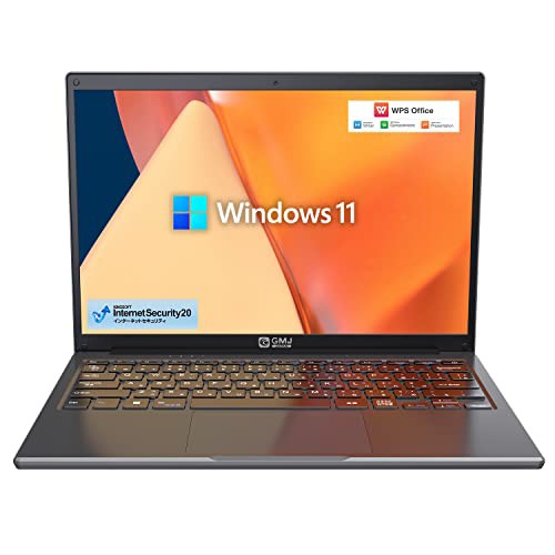 GM-JAPAN ノートパソコン GLM-13-256 Windows 11 Office搭載 超軽量 薄型 2K IPS液晶 搭載 13.3インチ SSD 256GB/メモリ8GB/WPS Office/C