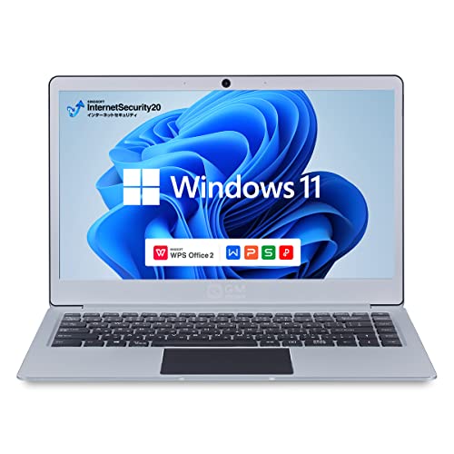 GM-JAPAN ノートパソコン Windows 11 Office搭載 超軽量 薄型 14インチ GLM-14-240 SSD 256GB/メモリ8GB/WPS Office/Celeron/WIFI/USB3.0/HDMI/WEBカメの通販はノートパソコン