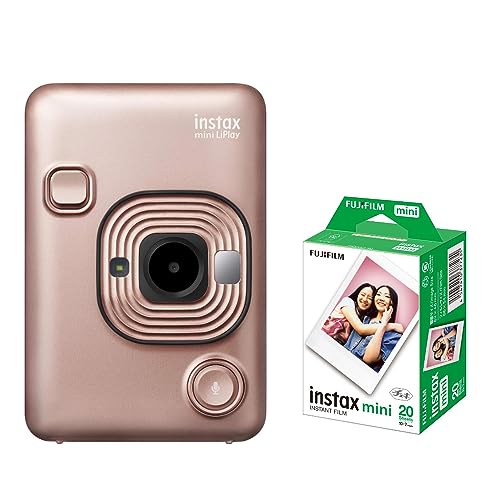 富士フイルム ハイブリッドインスタントカメラ チェキ instax mini LiPlay ブラッシュゴールド＆フィルム20枚の通販は 35,500円