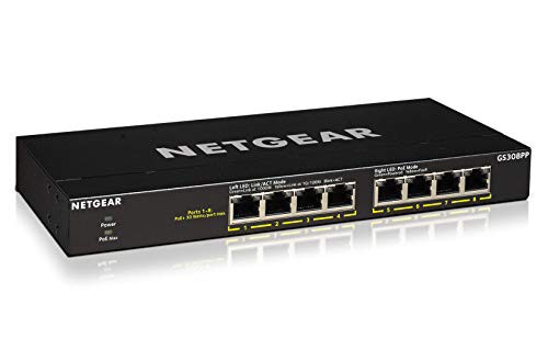 【正規品】 ネットギア NETGEAR スイッチングハブ 8ポート 1G PoE+ (83W) 金属筐体 静音ファンレス メーカー3年 アンマネージスイッチ GS308PP-100AJSの通販は