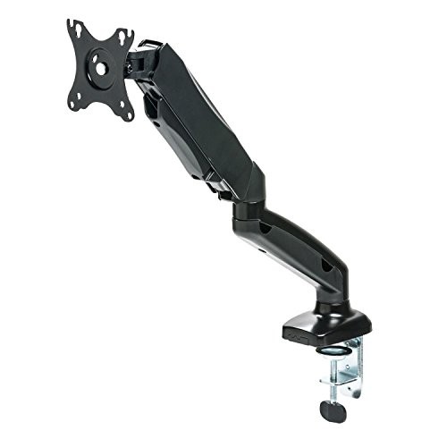 イーサプライ モニターアーム 27インチ 1画面 耐荷重2-6.5kg フリー可動 クランプ グロメット ガス式 VESA EEX-LA015