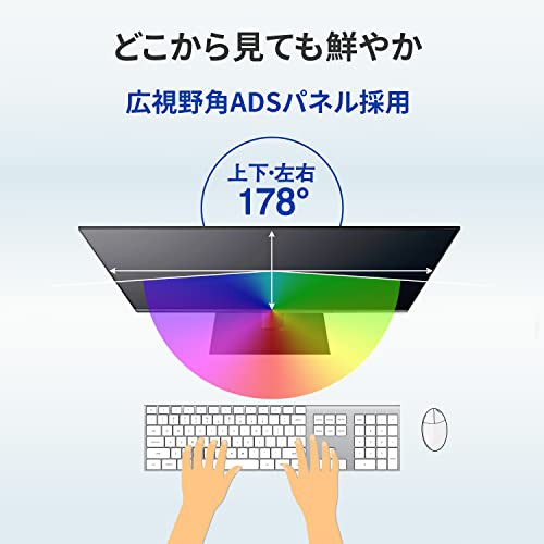 アイ・オー・データ IODATA モニター 27インチ フルHD ADSパネル ホワイト(HDMI/アナログRGB/DisplayPort/縦横回転/高さ調節/VESA対応/ス