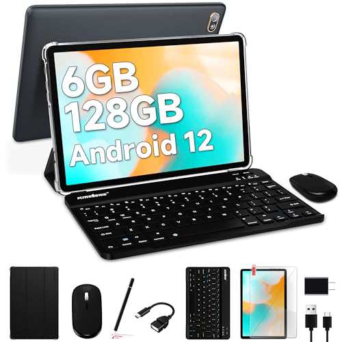 Kinstone タブレットPC Android12、タブレット 10インチ wi-fiモデル 6GB+128GB+1TB拡張、2in1タブレット キーボード付き MTK8183 8コアの通販は