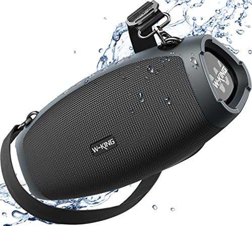 W-KING 70W Bluetoothスピーカー 重低音、IPX6防水ポータブルワイヤレスアウトドアスピーカー、7.2V 7800mAhパワーバンク、DSP、クリスタ