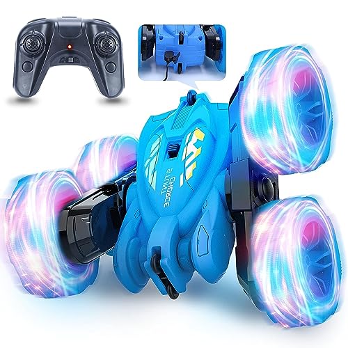 ロボットプラザ (ROBOT PLAZA) ラジコンカー オフロード タイヤが光る 4wd 回転 両面走行 四輪駆動 誕生日プレゼント 子供 おもちゃ 男の子 小学生の通販は