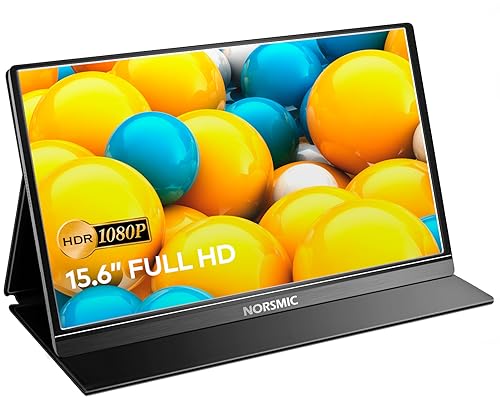 モバイルモニター アルミ合金製 NORSMIC 15.6インチ モバイルディスプレイ デュアルType-C全機能端子/miniHDMI端子 100%広色域 ゲームモニター IPS液晶パネル 1920x1080FHD 9mm薄い738g軽量の通販は 15,841円