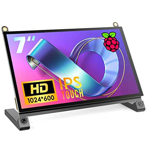 NORSMIC 7インチ Raspberry Pi用タッチモニター IPSパネル 1024X600 タッチパネルモニター モバイルモニター スピーカー内蔵 Raspberry P