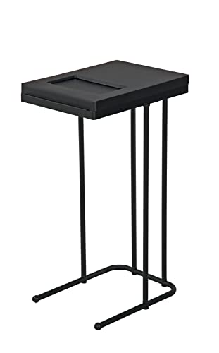 新輝合成 トンボ ユニード ゴミ箱 ゴミ袋 ホルダー 蓋を開けずにごみを捨てられる キッチン 分別 ブラック L 幅23.5×奥行33.5×高さ55.5cm 蓋付き 日本製