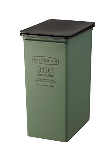 ライクイット (like-it) フタ付きゴミ箱 片手で捨てられる アースピース プッシュ オープン 深型 カーキ 約25L 日本製 EPE-06 ダストボックス 分別 スリム ゴミ箱約25L 5,200円