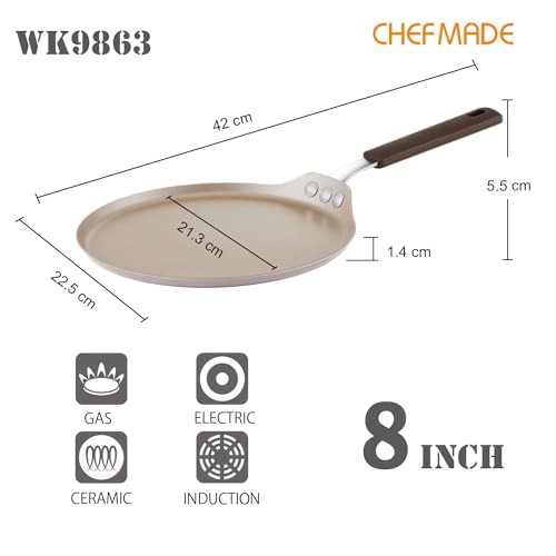 CHEFMADE クレープパン ホットケーキ 大福 フライパン (42 x 22 x 6 cm)