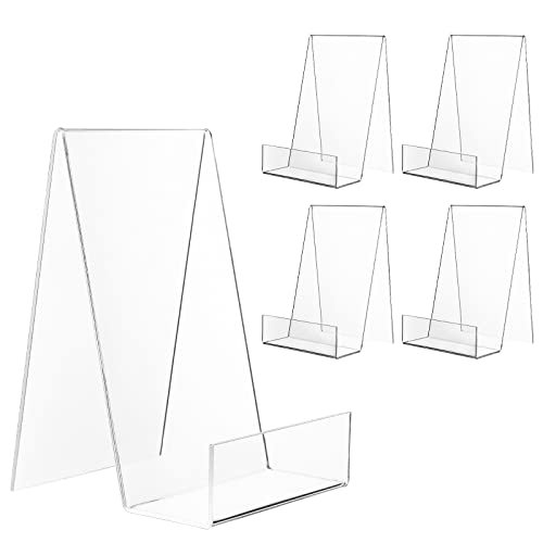 POPETPOP ブックエンド 本立て プラスチックアクリルブックエンド５点セット 商品展示 本棚 装飾 図書館 オフィス 学校用品 文房具ギフトの通販は