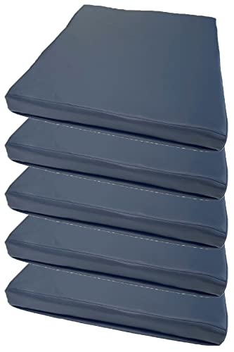 金鵄 レザークッション 低反発 高反発 座布団 コラム 50x50x5 (ネイビー, 5) 16,700円