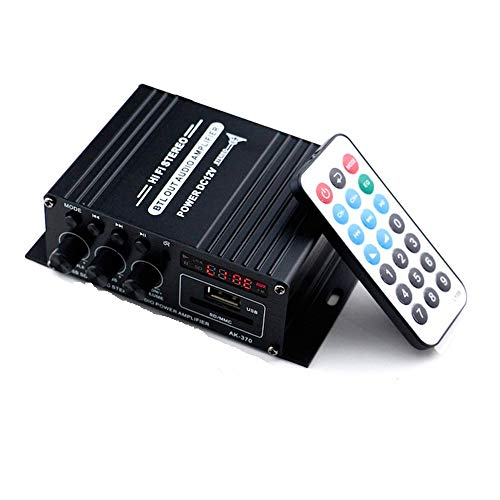 MIFO オーディオアンプ 出力20W＋20W 2ch USB/SDカード再生可 アルミボディ コンパクトサイズ Hi-Fiステレオアンプ 2Aアダプター/リモコン付 多機能パワーアンプの通販は