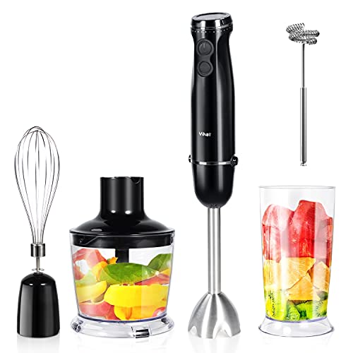 ハンドブレンダー ミキサー 【2024新登場 1台5役】 16段階スピード切替 800Wパワフル ハンドミキサー つぶす/混ぜる/刻む/泡立てる/砕く 飛び散り防止機能 氷の粉砕 離乳食作り 低速・高速 4枚刃ブレンダーカッター 調理器具の通販は 324,990円