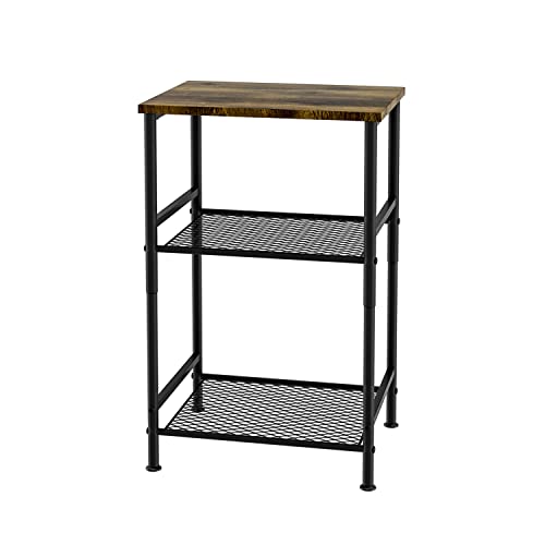 Sanguine サイドテーブル ミニテーブル ベッドテーブル ナイトテーブル コーヒーテーブル 木目調 おしゃれ 2段 収納棚 在宅勤務  組み立て簡単 幅40×奥行30×高さ60cmの通販は 5,208円