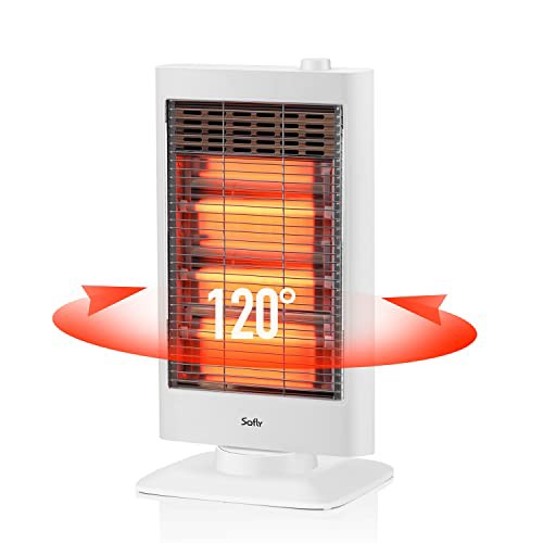 SOFLY 電気ストーブ ヒーター クォーツヒーター 速暖 ヒーター 首振り えんせきがいせんヒーター 電気代が 暖房器具 400W/800W/1200W 3段階切替 電気ストーブ 省エネ 過熱保護＆転倒保護 足元ヒーター 脱衣所&オフィの通販は