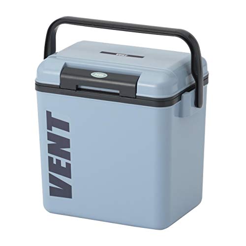 サンカ バンセレーノ ワンプッシュで開閉できる クーラーボックス アッシュブルー(光沢仕様) 7.6L 小型 軽量設計 ふたが外せてお手入れ簡単 日本製 フィッシングクーラー 釣り キャンプ 部活 (幅29.6×奥行20×27.3cm)