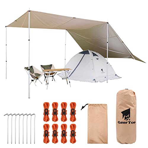 Geer Top 防水タープ キャンプ タープ 3m×5.25m 大型 UVカット