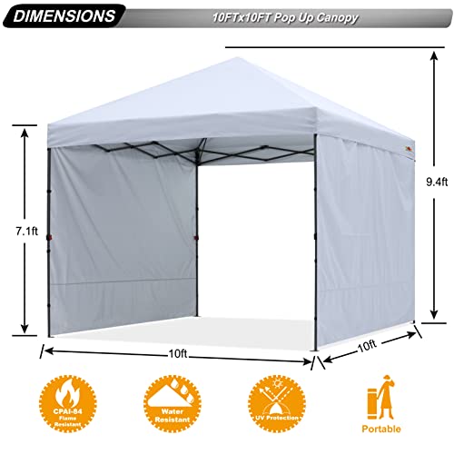 ABCCANOPY ワンタッチタープテント 2m×2m ホワイト