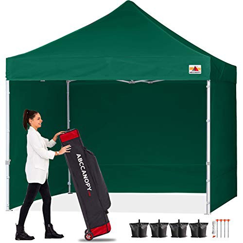 ABCCANOPY ワンタッチタープテント 屋根用ポール付き 横幕4枚