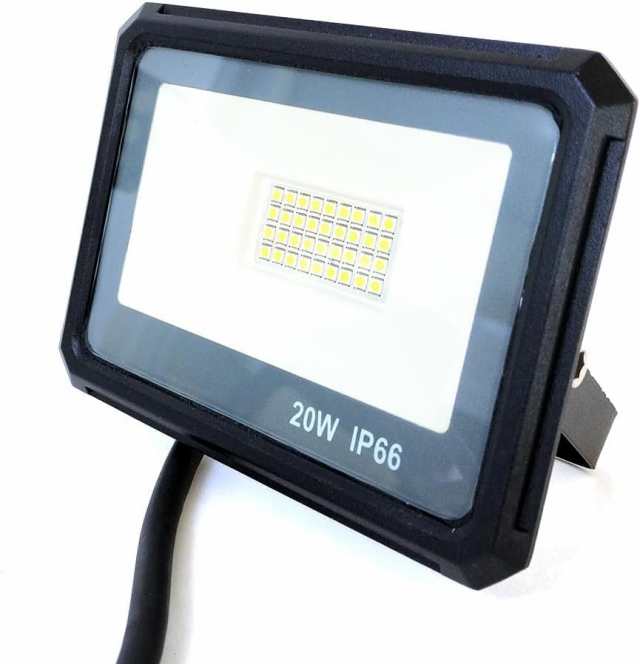 10個セット LED 投光器 20W 200W相当 1650LM 昼光色 投光器 led 防水 作業灯 LED IP66 壁掛け照明 舞台照明 屋内 屋外 ポータブル投光器