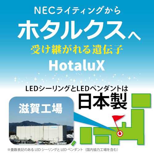 HotaluX（ホタルクス） 日本製 LEDシーリングライト HLDZ12259 適用畳数~12畳 (日本照明工業会基準) 5000lm 昼光色（6500K）調光タイプ（主照明５段階、常夜灯３段階）リモコン シンプルデザイン