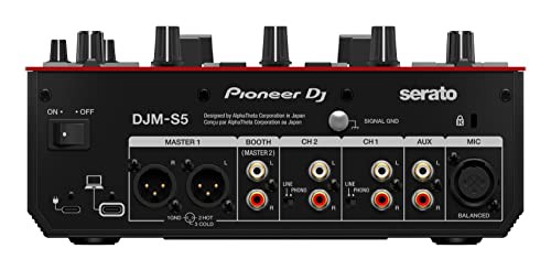 Pioneer DJ スクラッチスタイル 2ch DJミキサー DJM-S5 グロスレッドカラー