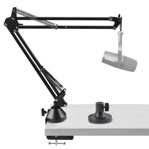 Geekria for Creators マイクアーム シュア Shure MV88+、SM7B、MV7、MV7X、SM58、SM57 に対応，マイクブームアームマウントアダプター、サスペンションスタンド、デスクマウントホルダー 5,800円