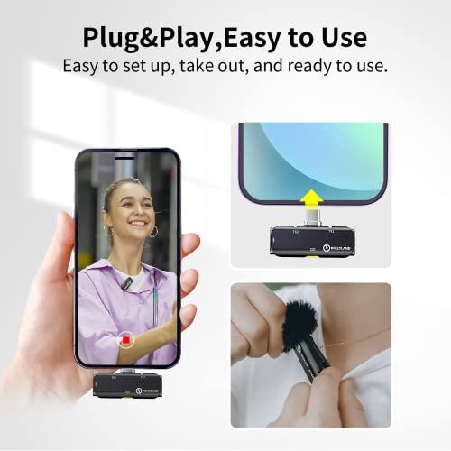 2023DGP金賞-「技適認定済み」Hollyland Lark C1-ワイヤレスマイク-ピンマイク-スマホ外付けマイク Androidシリーズ用対応【8時間連続収音 ・ノイズキャンセリング・デュアルチャンネル対応】収納充電ケース付き＆自