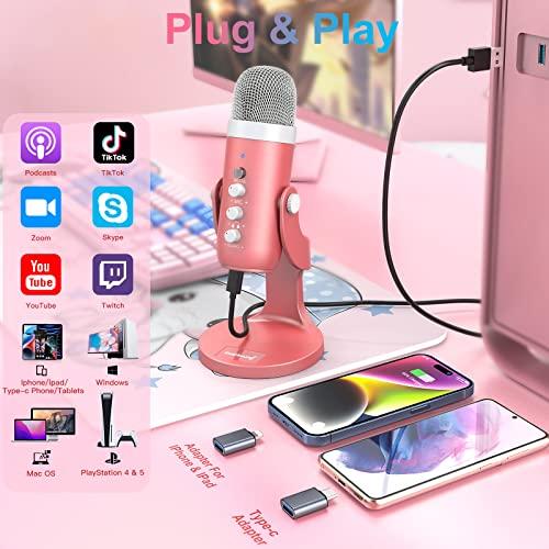 ZealSound 配信用マイク ASMRマイク コンデンサーマイク USB