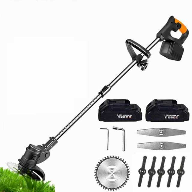 GOATRIP 草刈り機 充電式草刈機24Vコー ドレスバッテリー式 電動草刈り 機 バッテリ ー2個付き 軽量 女性 替刃付き 除草機 電動刈払い機 の通販は