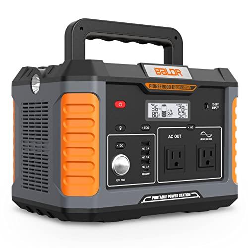 BALDR ポータブル電源 大容量 600W/520Wh 蓄電池 家庭用 ポータブルバッテリー ECO省電力モード追加 PSE認証済み 純正弦波 三つの充電方法 AC(600W 瞬間最大1200W) USB急速充電 PD3.0対応 パスス