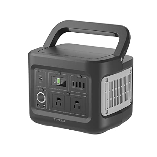 STYLED ポータブル電源 大容量 403Wh 112000mAh AC出力400W (ピークパワー800W) Type-C搭載 (PD100W) LEDライト 純正弦波 非常用電源 キャンプ アウトドア 防災 緊急 車中泊