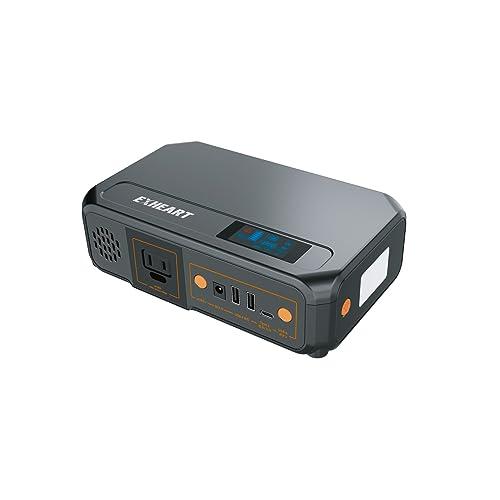 EXHEART ポータブル電源 148Wh (AC/USB-A/USB-C) 最大4台充電可能 大容量 (急速充電 / PD60W) 持ち運び コンパクト (LEDライト/防災) ポータブルバッテリー 蓄電池 非常用電源