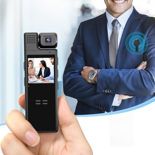 QZT 小型 防犯カメラ クリップ式 180°ロータリーレンズ 1080P 1.3インチ LEDスクリーン対応 10時間連続録画 256GB対応 160°視野 録画/録音/撮影 LEDライト暗視機能 再生 削除 ボイスレコーダー ビデオカの通販は 6,264円