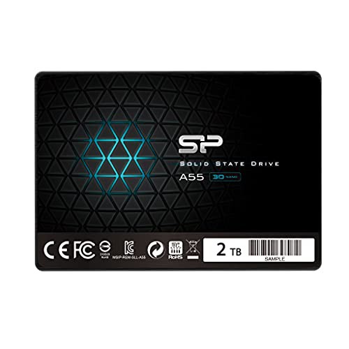 SP Silicon Power シリコンパワー SSD 2TB 3D NAND採用 SATA3 6Gb/s 2.5インチ 7mm PS4 動作確認済 A55シリーズ SP002TBSS3A55S25 ブラックの通販は