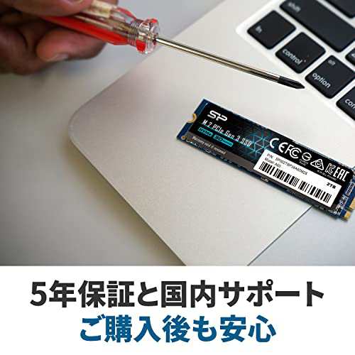 シリコンパワー SSD 1TB 3D NAND M.2 2280 PCIe3.0×4 NVMe1.3 P34A60