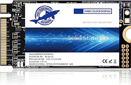 Dogfish M.2 2242 SSD 512GB NVMe PCIe Gen3 x 4内蔵型ソリッド・ステート・ドライブ、3D NAND TLC、ゲーミングSSD、R/W 最大2200MB/秒および1800MB/秒 (M.2 2242の通販は