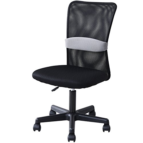 [山善] オフィスチェア コンパクト メッシュ ハイバック 腰当てつき 幅51.5×奥行59×高さ85-97cm 組立品 ブラック EHL-50(BK) 在宅勤務の通販は 6,786円