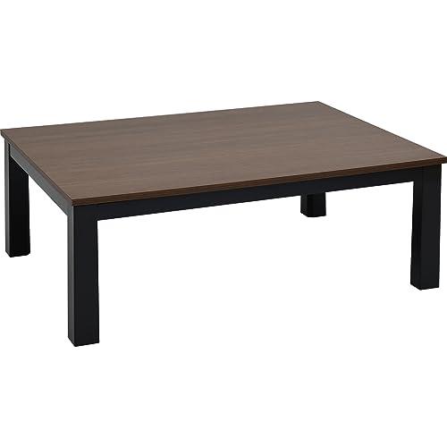 [山善] こたつ テーブル 長方形 幅105cm×奥行75cm リバーシブル天板 中間入切スイッチ 温度調節無段階 ブラック×ブラウン EYC-105752(BK/MBR)の通販は
