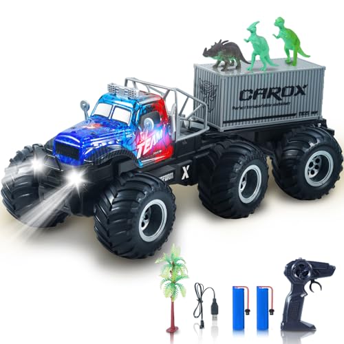 Carox ラジコンカー ラジコン オフロード 大型トラック 子供向け バッテリー2本付き ヘッドライト スピード19km/h 2.4Ghz 男の子 小学生 中学生 6歳 12歳 プレゼント 誕生日 日本語取説 OX51の通販は