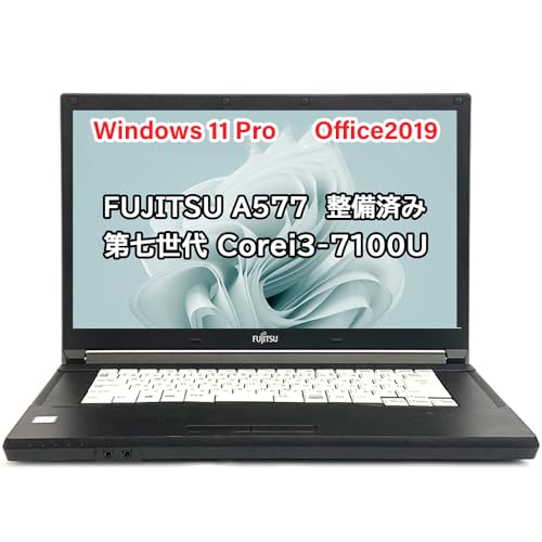 整備済み品ノートパソコン A577/第七世代Corei3/Windows 11 Pro/ms 0ffice 2019搭載搭載/15.6インチ液晶/Wi-Fi/USB-Wi-Fi/DVD/長期/初期設定済 (第七世代Corei3メモリ8GBの通販は