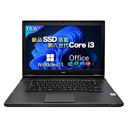 整備済み品 ノートパソコン office搭載 Windows 11 NEC VKシリーズ 高性能CPU 第6世代Core i3 日本語キーボード パソコン初心者向け 学生向け 仕事用パソコン ノート 2.3GHz/15.6インチ/無線搭載の通販は