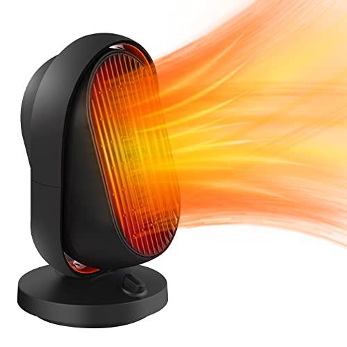 2023新登場・2秒速暖ヒーター セラミックヒーター 電気ファンヒーター 自動首振り 3段階温度切替 上下60°調節 即暖 暖房器具 足元ヒーター 小型 1500W大風量 卓上ヒーター 省エネ 転倒OFF 過熱防止/脱衣所/寝室/オフィスの通販は