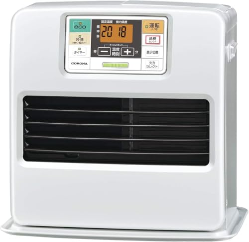 CORONA(コロナ) 石油ファンヒーター 日本生産 (木造10畳 / コンクリート13畳 まで) 大型操作パネル 入切タイマー ワンタッチ給油 ホワイト FH-ST36BYA5(W)の通販は 22,968円