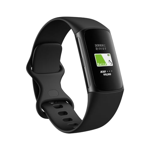 Suica対応Fitbit Charge 6 トラッカー Obsidian/Black [最大7日間のバッテリーライフ/GPS搭載/スマートウォッチ]